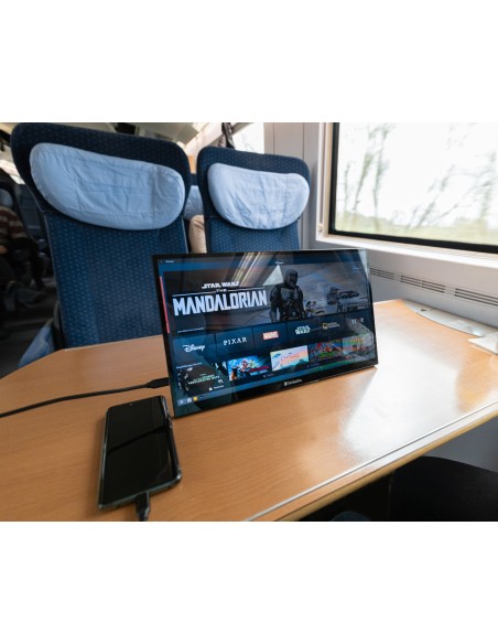 Verbatim 49593 pantalla para PC 43,9 cm (17.3") 1920 x 1080 Pixeles Full HD Pantalla táctil Negro