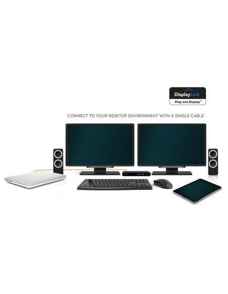 2-Power DOC0101A base para portátil y replicador de puertos Acoplamiento Negro