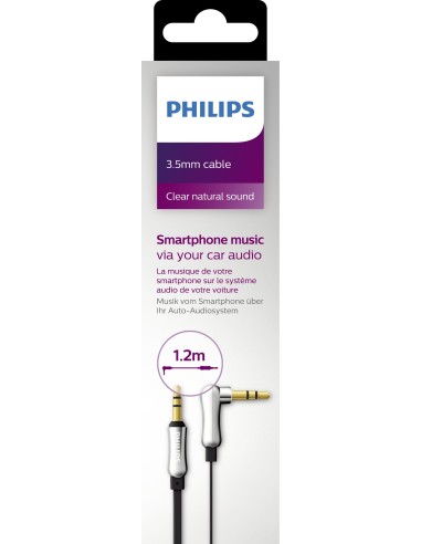 Philips DLC2402BK 10 cable de audio 1,2 m 3,5mm Negro