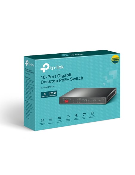 SWITCH TP-LINK 10-PORT GIGABITE WITH 8 PORT POE+
