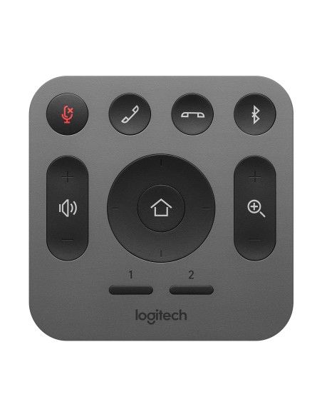 Logitech MeetUp mando a distancia RF inalámbrico Webcam Botones Gris