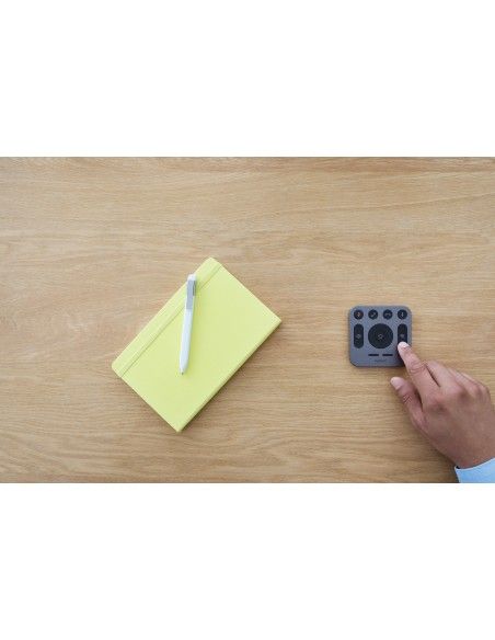 Logitech MeetUp mando a distancia RF inalámbrico Webcam Botones Gris