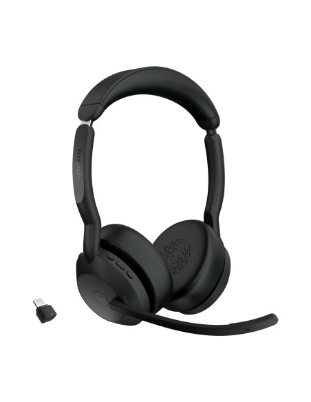 Jabra Evolve2 55 Auriculares Inalámbrico Diadema Oficina Centro de llamadas Bluetooth Base de carga Negro