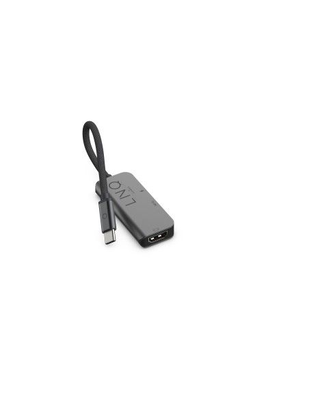 LINQ byELEMENTS LQ48000 base para portátil y replicador de puertos USB 3.2 Gen 1 (3.1 Gen 1) Type-C Negro, Gris