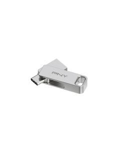 PNY DUO LINK unidad flash USB 128 GB USB Type-A / USB Type-C 3.2 Gen 1 (3.1 Gen 1) Acero inoxidable