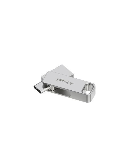 PNY DUO LINK unidad flash USB 128 GB USB Type-A / USB Type-C 3.2 Gen 1 (3.1 Gen 1) Acero inoxidable
