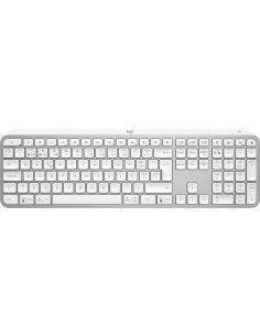 Logitech MX Keys S teclado RF Wireless + Bluetooth Portugués Aluminio, Blanco