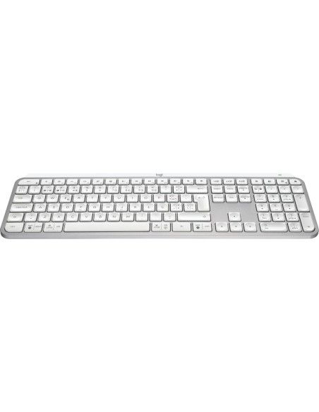 Logitech MX Keys S teclado RF Wireless + Bluetooth Portugués Aluminio, Blanco