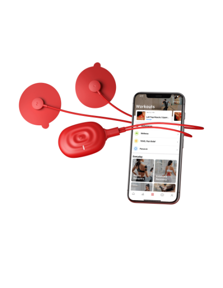 Theragun PowerDot 2.0 Uno estimulador muscular electrónico Unidad de electrodos Rojo