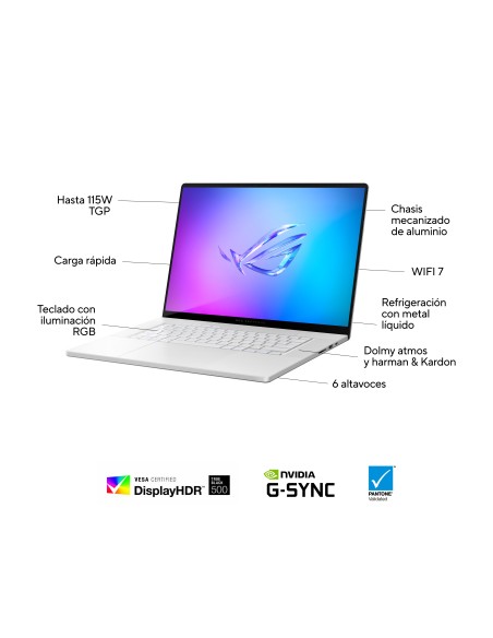 ASUS ROG Zephyrus G16 OLED GA605WI-QR005W - Portátil Gaming de 16" WQXGA 240Hz (AMD Ryzen AI 9 HX 370, 32GB RAM, 1TB SSD, RTX 40