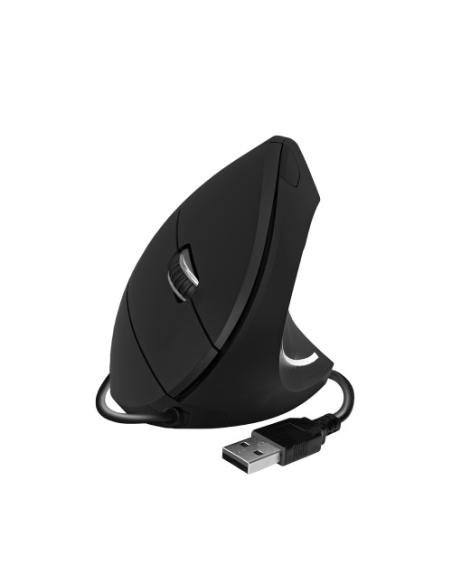 SUBBLIM Ratón GLIDE VERTICAL ERGO WIRED MOUSE BLACK