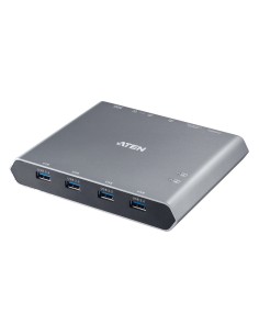 ATEN Conmutador KVM 4K DisplayPort USB-C de 2 puertos con paso de corriente