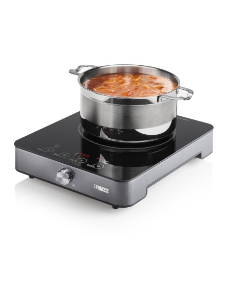 Princess 303010 Placa de induccion 1 placa de 200mm 1800w negro plata