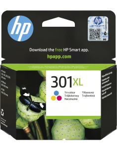 HP Cartucho de tinta original 301XL de alta capacidad Tri-color