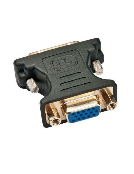 Lindy 41199 cambiador de género para cable VGA DVI-I Negro, Oro