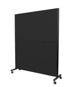 Piqueras y Crespo Biombo Valdeganga similpiel negro con ruedas con freno