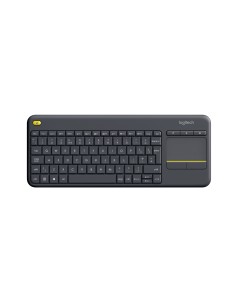 Logitech K400 Plus Tv teclado Hogar RF inalámbrico QWERTY Inglés del Reino Unido Negro