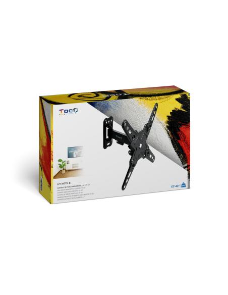 SOPORTE PARED PANTALLAS 13-43 GIRAINCLI NEGRO BRAZO CORTO TOOQ LP1343TN-B