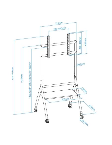 SOPORTE SUELO RUEDAS IDREAMS PANTALLAS 37-86 TOOQ FS20206M-B