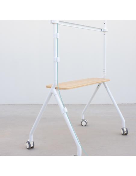 SOPORTE SUELO RUEDAS ILOVE PANTALLAS 49-80 BLANCO TOOQ FS20207M-W