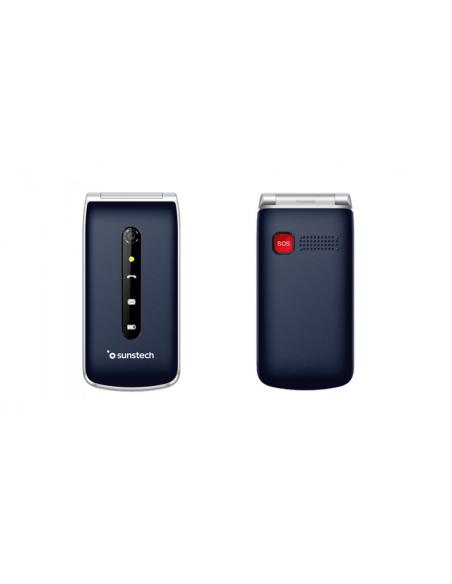 TELEFONO  SENIOR CONCHA SUNSTECH CELT18BL P2.4 USB BOTON SOS BASE CARGA FM AZUL