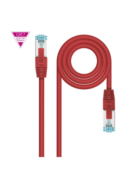CABLE RED LATIGUILLO CAT.7 LSZH SFTP PIMF AWG26 ROJO 1 M 10.20.1701-R