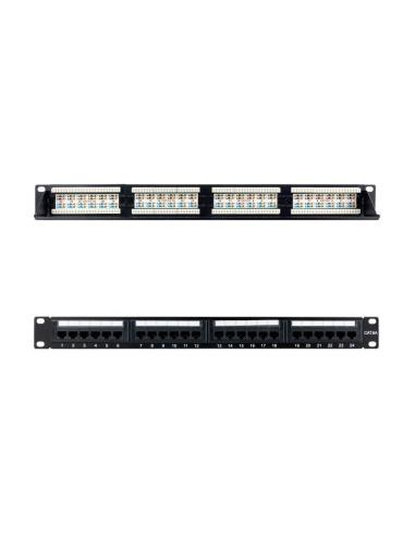 PANEL DE PARCHEO 24 PUERTOS CAT.6A UTP 19 1U NEGRO NANOCABLE 10.21.4124
