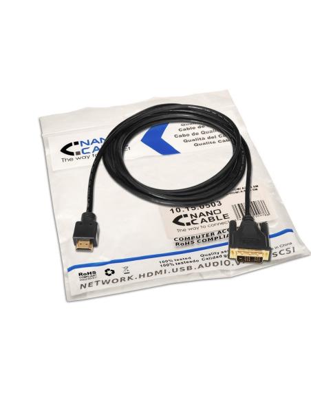 CABLE DVI A HDMI DVI181M-HDMI AM 3.0 M NANOCABLE 10.15.0503