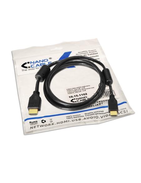 CABLE HDMI V1.4 ALTA VELOCIDAD HEC REPETIDOR AM-AM 15 M NANOCABLE 10.15.1815