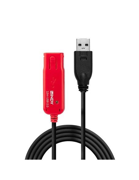Lindy 42782 cable USB 12 m USB 2.0 USB A Negro