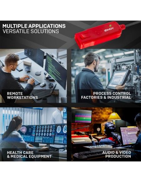 Lindy 42782 cable USB 12 m USB 2.0 USB A Negro