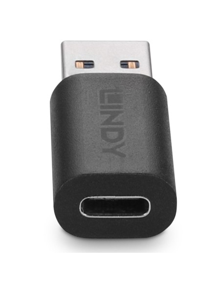 Lindy 41904 cambiador de género para cable USB 3.2 Type A USB 3.2 Type C Negro