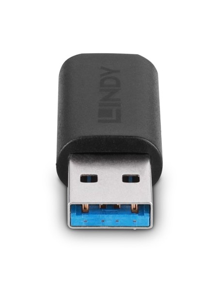 Lindy 41904 cambiador de género para cable USB 3.2 Type A USB 3.2 Type C Negro