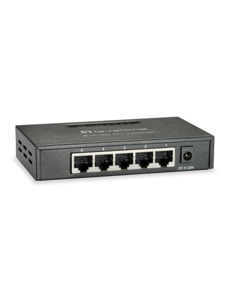LevelOne switch No administrado Gigabit Ethernet (10 100 1000) Negro