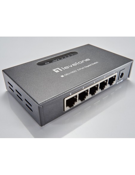 LevelOne switch No administrado Gigabit Ethernet (10 100 1000) Negro