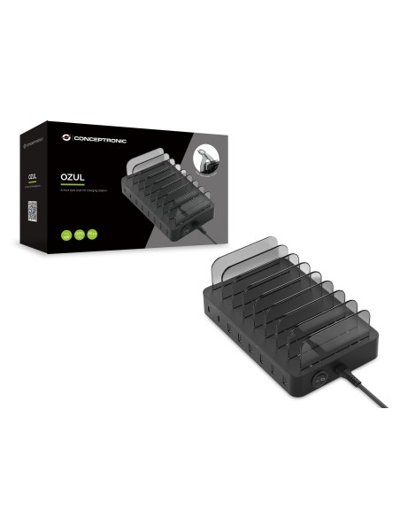 Conceptronic Cargador de dispositivo móvil Interior Negro