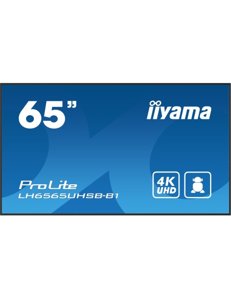 iiyama ProLite Pantalla plana para señalización digital 163,8 cm (64.5") LCD Wifi 500 cd   m² 4K Ultra HD Negro Procesador incor