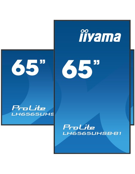 iiyama ProLite Pantalla plana para señalización digital 163,8 cm (64.5") LCD Wifi 500 cd   m² 4K Ultra HD Negro Procesador incor