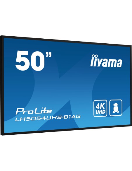 iiyama LH5054UHS-B1AG pantalla de señalización Pantalla plana para señalización digital 125,7 cm (49.5") LCD Wifi 500 cd   m² 4K