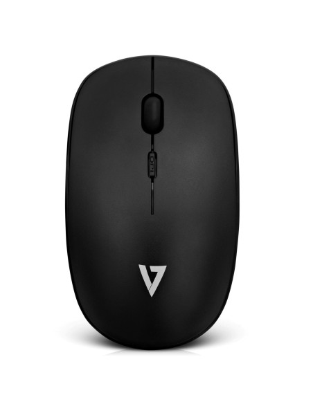 V7 Perfil bajo Wireless Í?ptico Ratón - Negro