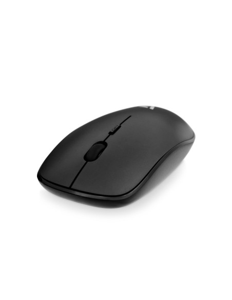 V7 Perfil bajo Wireless Í?ptico Ratón - Negro