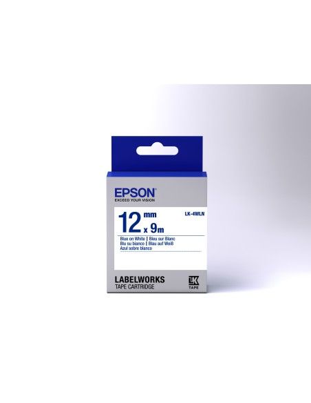 Epson Cinta estándar - LK-4WLN estándar azul blanca 12 9