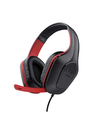 Trust GXT 415S ZIROX Auriculares Alámbrico Diadema Juego Negro, Rojo