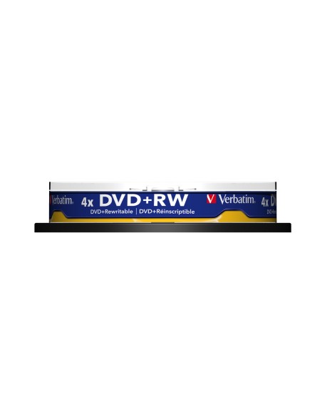 DVD+RW VERBATIM 4.7GB 4x (Tarrina 10 unidades)