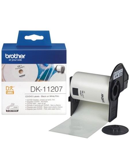 ETIQUETAS BROTHER DK11207 PARA CD DVD 58x58mm 100 UD