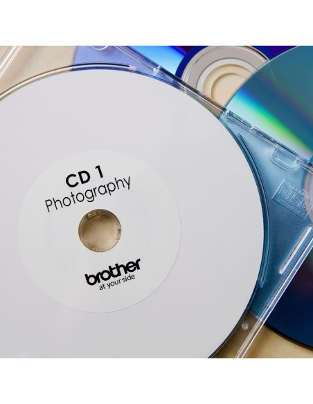 ETIQUETAS BROTHER DK11207 PARA CD DVD 58x58mm 100 UD