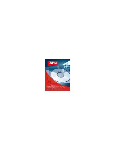 PACK 6 UNIDADES BOLSILLOS ADHESIVOS APLI PARA CD-ROM COLOR TRANSPARENTE 2585