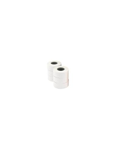 PACK 6 ROLLOS DE ETIQUETAS PERMANENTES COMPATIBLES CON MAQUINA ETIQUETADORA 101419 BLANCO APLI100917