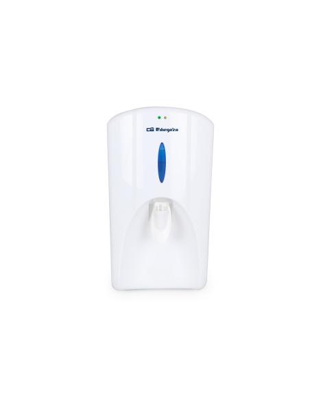 Dispensador de agua orbegozo da 5650 65w 8 litros incluye filtro purificador de carbon facil limpieza blanco azul 17246