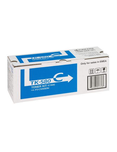 KYOCERA TK-580C toner 1 pieza Original Cian